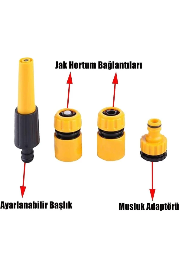 Depolife Bahçe Sulama Bahçe Hortum Bağlantı ek Parçaları ve Püskürtme yağmurlama fıskiye tabanca Seti - 3
