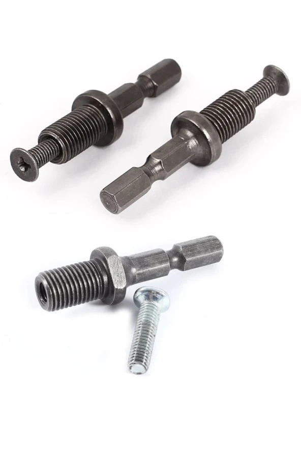 Depolife Altıgen Şaft Elektrikli Darbeli Matkap Mandren Için 1/4 Altıgen Şaft Adaptörü, Vida 3/8" 24unf - 2