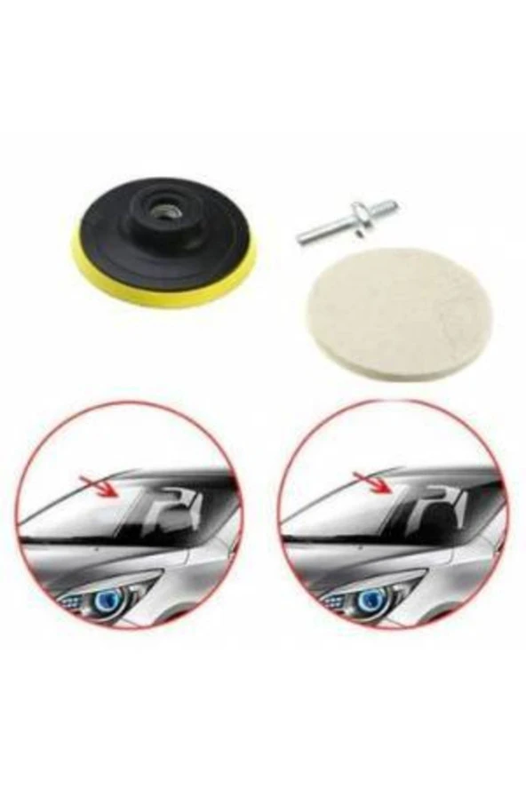 Depolife Boya Cam Far Cizik Giderme Yün Keçe Diski Cırt Taban Matkap