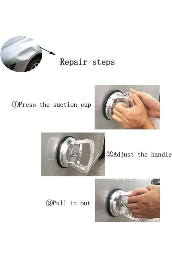 Depolife Araç Kaporta Göçük Giderici Vantuz Vakum Aleti Cam Fayans Işleri Alüminyum Gövde Vantuz Profesyonel - 3