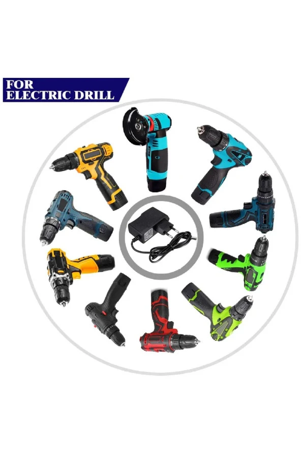 Depolife Şarjlı Matkap Için Şarj Adaptörü 24v 20v 18v 16.8v 14v Ve 12 Volt Li-on Pil Şarj Üniversal - 3