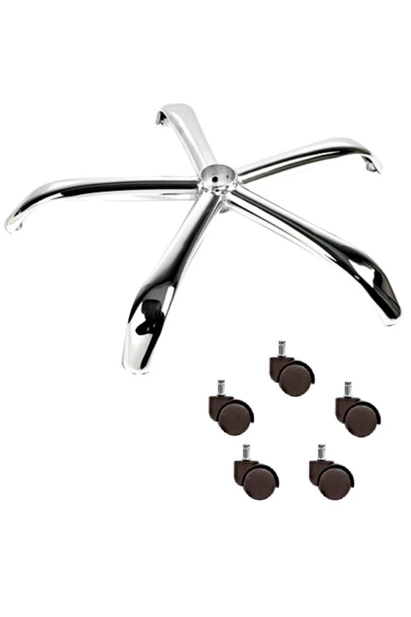 Depolife Metal Yıldız Ayak Bilgisayar Müdür Ofis Koltuğu Için Ahtapot Ayak Ve Tekerlek