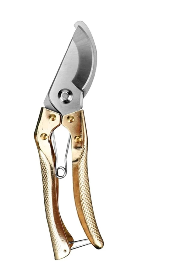 Depolife Bahçe Budama Makası Çalı Meyve Çicek Keme Yaylı Çelik Makas 200mm