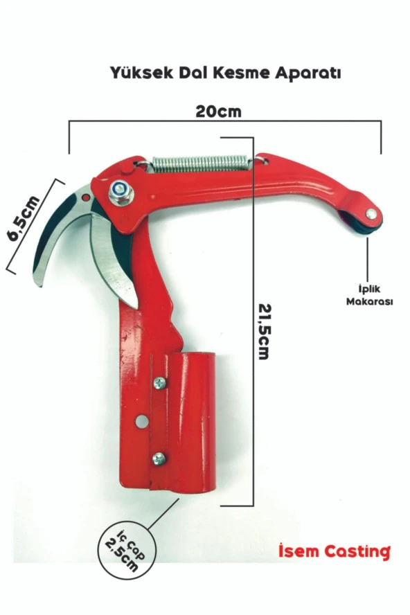 isem casting Yüksek Dal Kesme Budama Makası Bağ Makası Tepe Makası - 2
