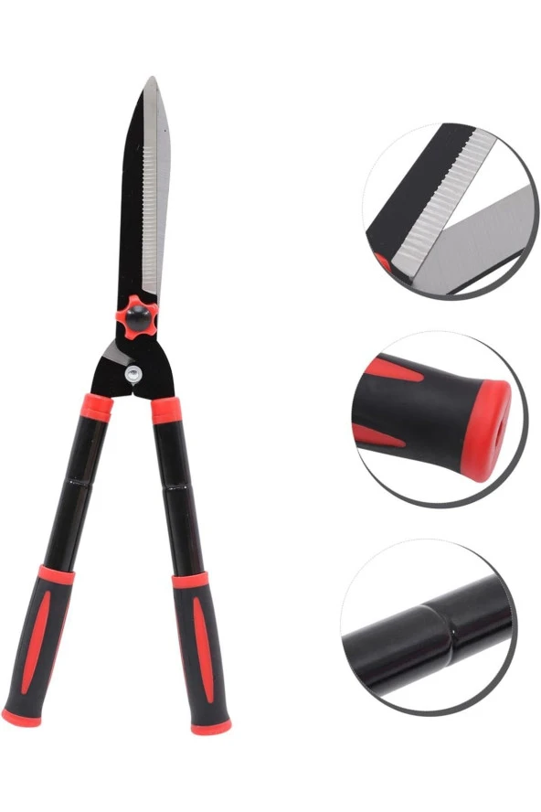 Depolife Çim Çit Makası Teleskopik Uzayan Kollu Çit Kesim Makası Çalı Ince Dal Kesme Ve Budama