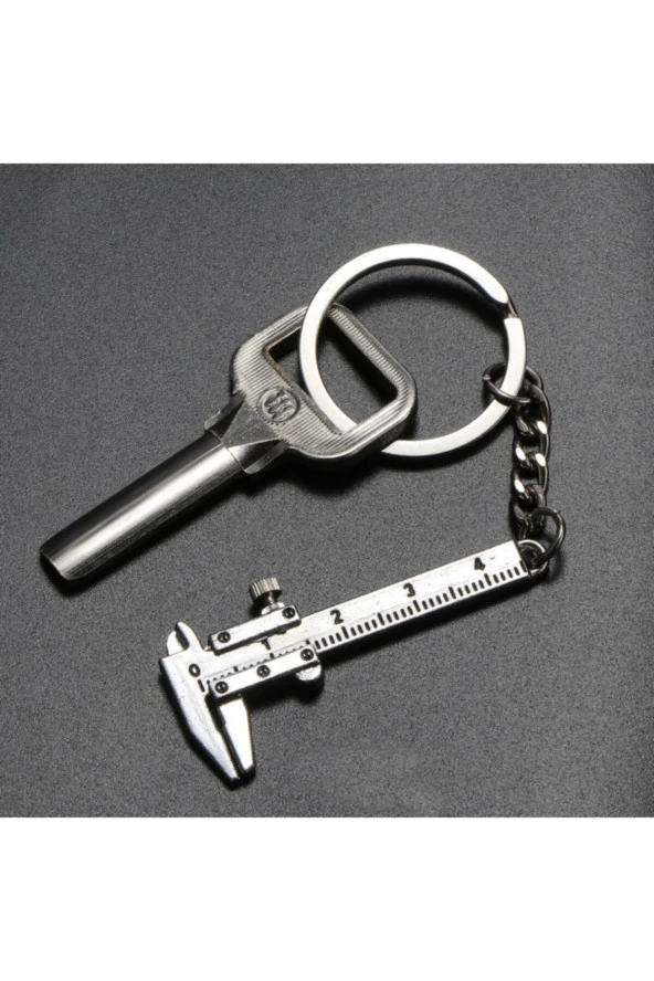 Depolife Metal Anahtarlık Kumpas Metal 0-40mm Mini Kumpas Anahtarlık Kalınlık Ölçer Kompratör - 2