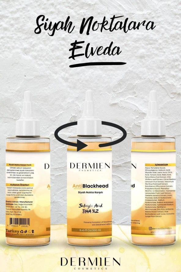 Dermien Cosmetics Salisilik , Bha, Niacinamide Tonik - 3