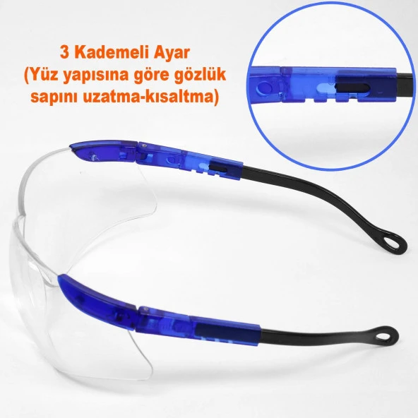 Bisiklet Motor İş Güvenlik Kaynak Gözlüğü Lazer UV Koruyucu Gözlük Hunter S800 Şeffaf - 5