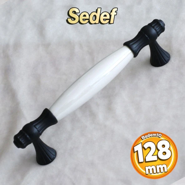 Gerçek Sedef Kulp Siyah128 mm Mobilya Çekmece Dolap Mutfak Kulpları Kapak Kulbu Kulpları Dolabı Kulp