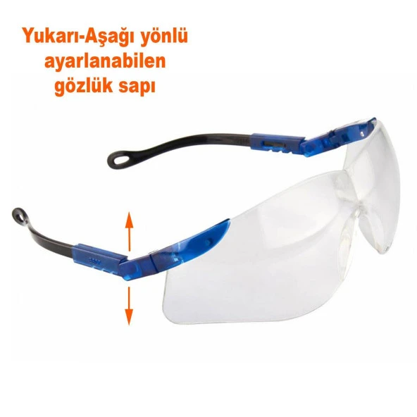 Bisiklet Motor İş Güvenlik Kaynak Gözlüğü Lazer UV Koruyucu Gözlük Hunter S800 Şeffaf - 6