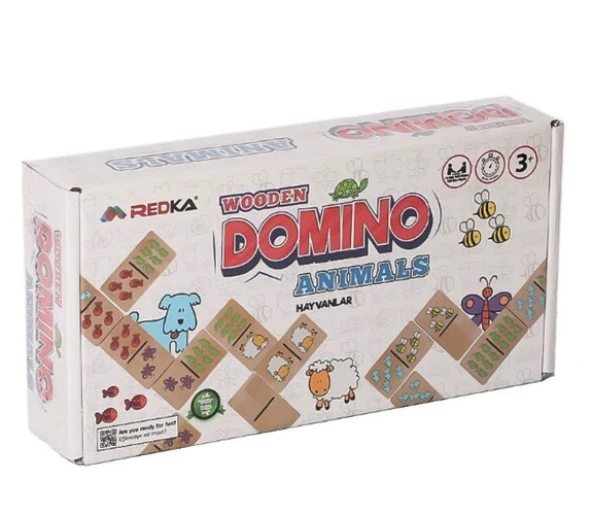 Redka Wooden Domino Hayvanlar