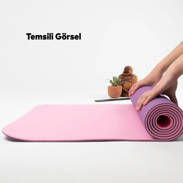 Plates Yoga Matı Pratik Minder Çift Yönlü Su Tutmaz Renkli 180x60 Spor Doğa Yürüyüşü Kamp Süngeri - 6