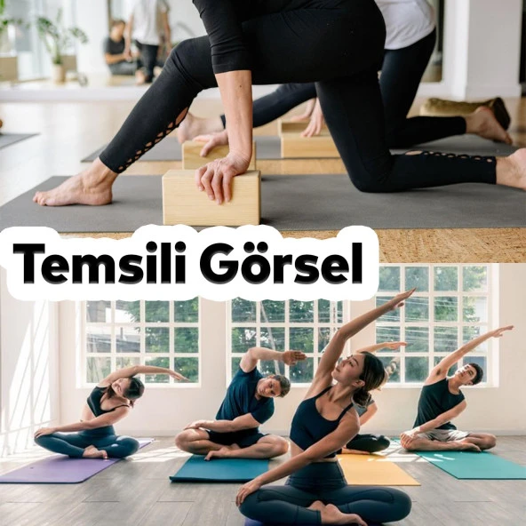 Plates Yoga Matı Pratik Minder Çift Yönlü Su Tutmaz Renkli 180x60 Spor Doğa Yürüyüşü Kamp Süngeri - 7