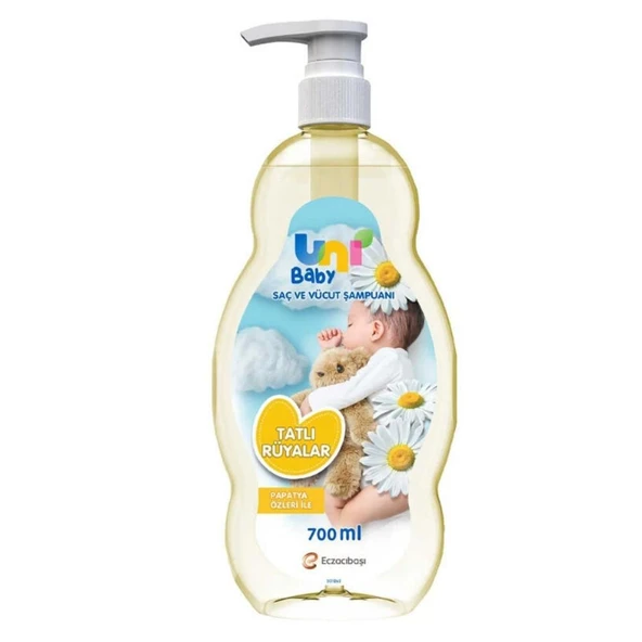 Uni Baby Bebek Saç ve Vücut Şampuanı 700ML Tatlı Rüyalar (Pompalı) ürün görseli 1