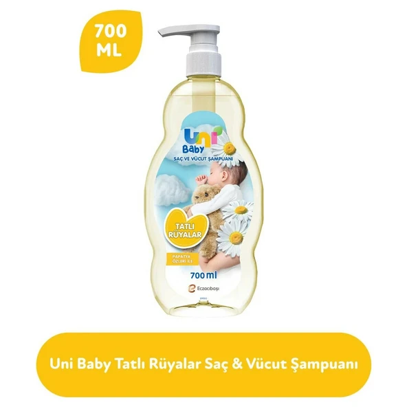 Uni Baby Bebek Şampuanı 700ML Tatlı Rüyalar (Pompalı) (4 Lü Set) - 2