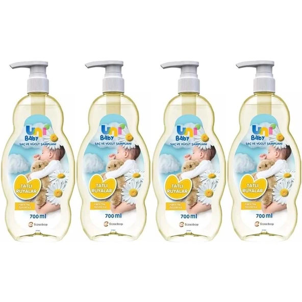 Uni Baby Bebek Şampuanı 700ML Tatlı Rüyalar (Pompalı) (4 Lü Set) ürün görseli