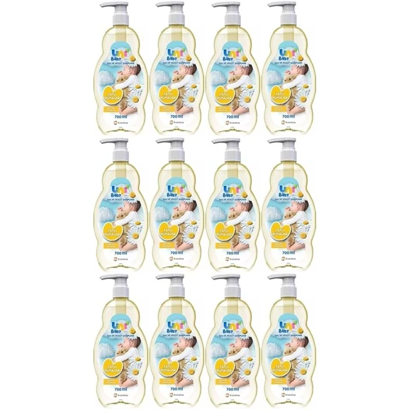 Uni Baby Bebek Şampuanı 700ML Tatlı Rüyalar (Pompalı) (12 Li Set) ürün görseli 1