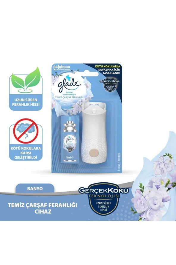 Glade Banyo Cihaz Ve Yedek Temiz Çarşaf, 10 Ml