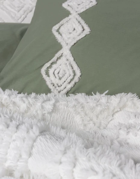 Cotton Box Ranforce Çift Kişilik Yatak Örtülü Nevresim Takımı Limi Luke Krem - 2
