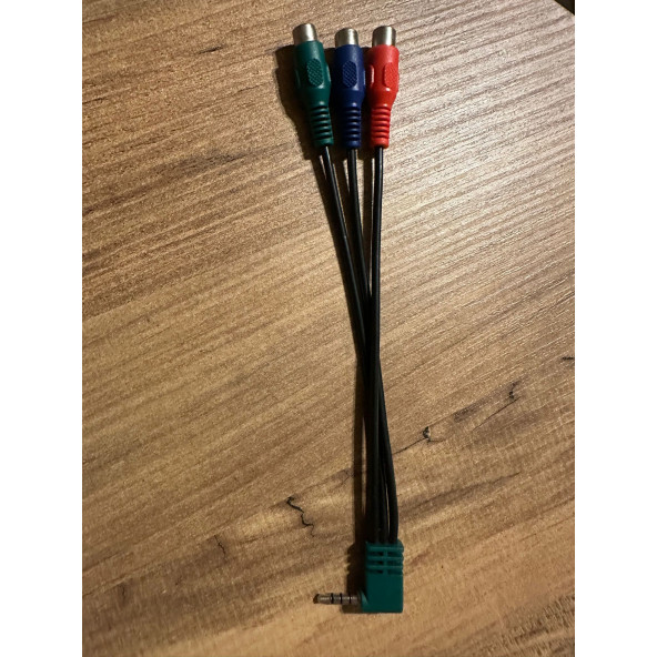 3.5mm AUX 3 RCA adaptörü Video kablosu erkek kadın bileşen yeşil mavi kırmızı TV RCA harici Video konnektör