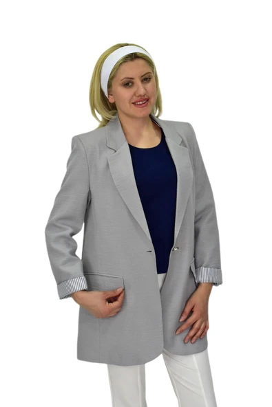 Kadın Ayrobin Tek Dügmeli Ceket BGL-ST03726 - Resim 12