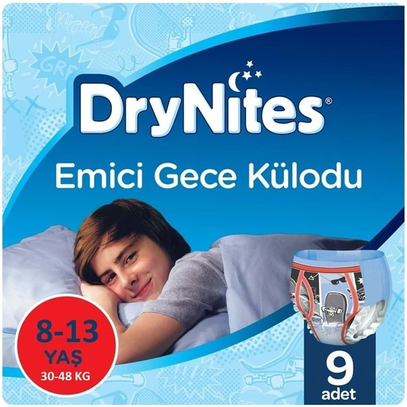 Drynites Emici Gece Külodu/Külot Bez Erkek 8-13 Yaş 30-48KG Large 27 Adet 3PK*9 AltIslatmalara Karşı - Resim 3
