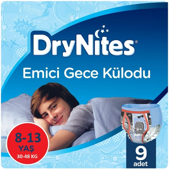 Drynites Emici Gece Külodu/Külot Bez Erkek 8-13 Yaş 30-48KG Large 54 Adet 6PK*9 AltIslatmalara Karşı - Resim 3