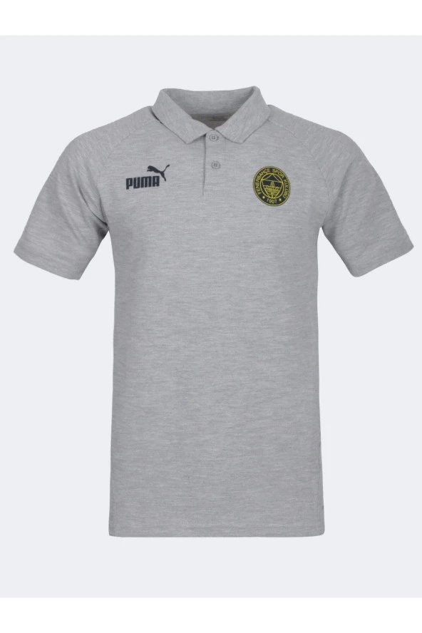 Fenerbahçe Orijinal Puma Gri Polo Yaka Hoca T-Shirt Hediyelik Ahşap Kutulu - Resim 2