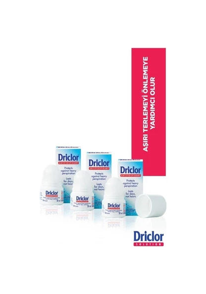 Driclor Anti Perspirant 20 ml 3 Adet Roll-On