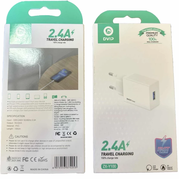 2.4A Usb Şarj Başlığı Dvıp ZX-Y100