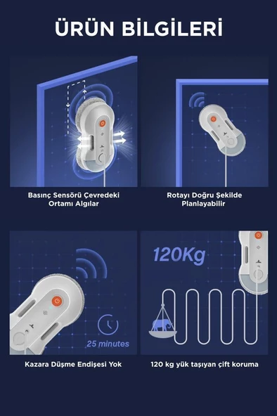 Torima S8 Uzaktan Kumandalı Cam Temizleme Robotu - 4