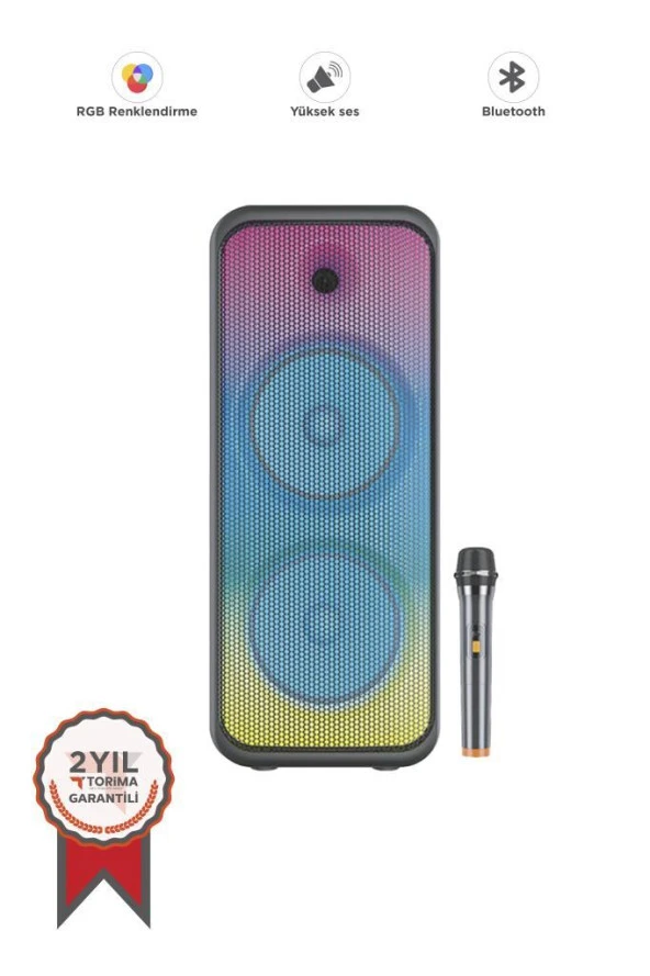 Torima D30 Siyah Mikrofonlu Kumandalı Bluetooth Hoparlör
