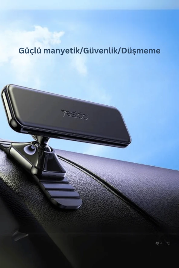 CC150 360 Derece Ayarlanabilir Yapışkanlı Mıknatıslı Araç Tutucu - Resim 2