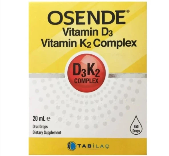 Osende Vitamin D3K2 Damla 20 ml 2 Adet