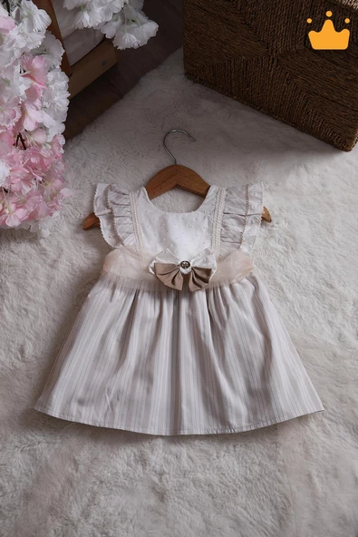Babydola Kız Bebek Çocuk Vintage Elbise Retro Konsept Bayramlık 15200