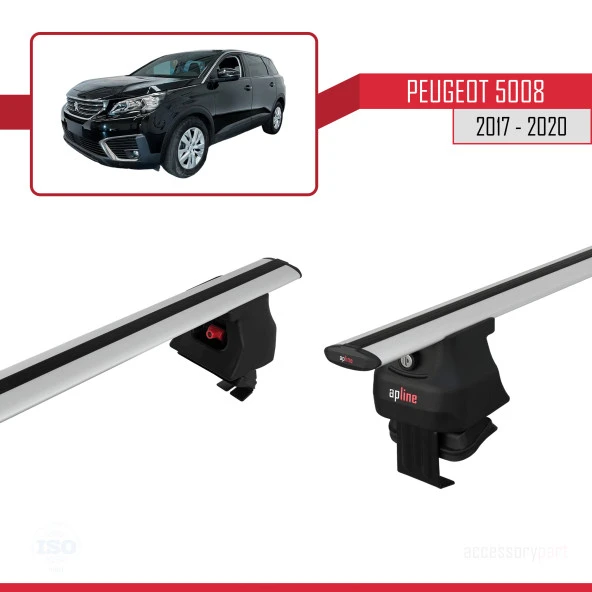 Peugeot 5008 2017-2020 Arası ile uyumlu ACE-4 Ara Atkı Tavan Barı GRİ - 4