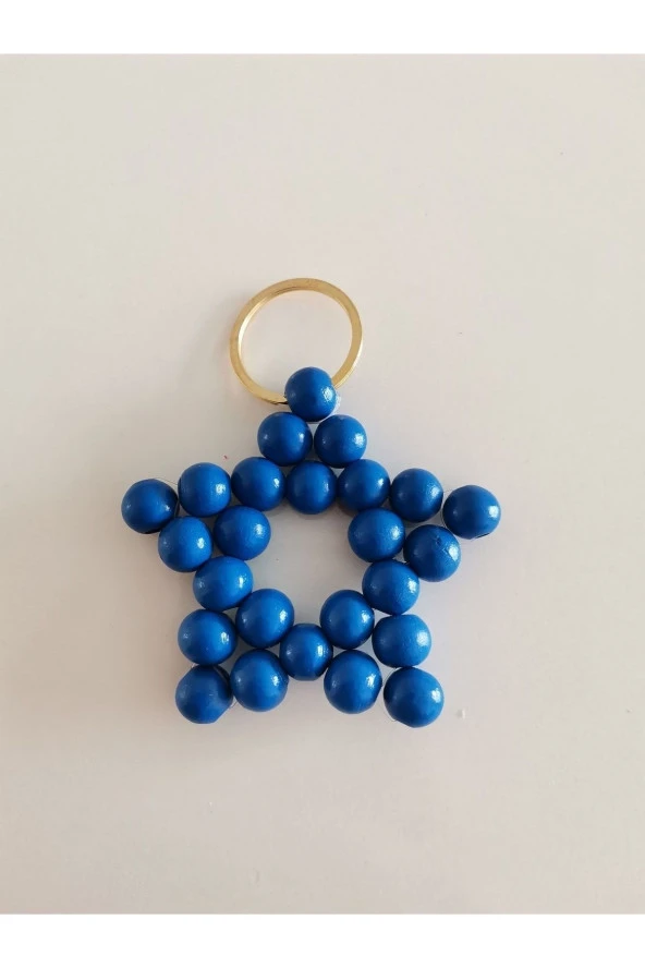 MİNİK ADIMLAR Ahşap Yıldız Anahtarlık