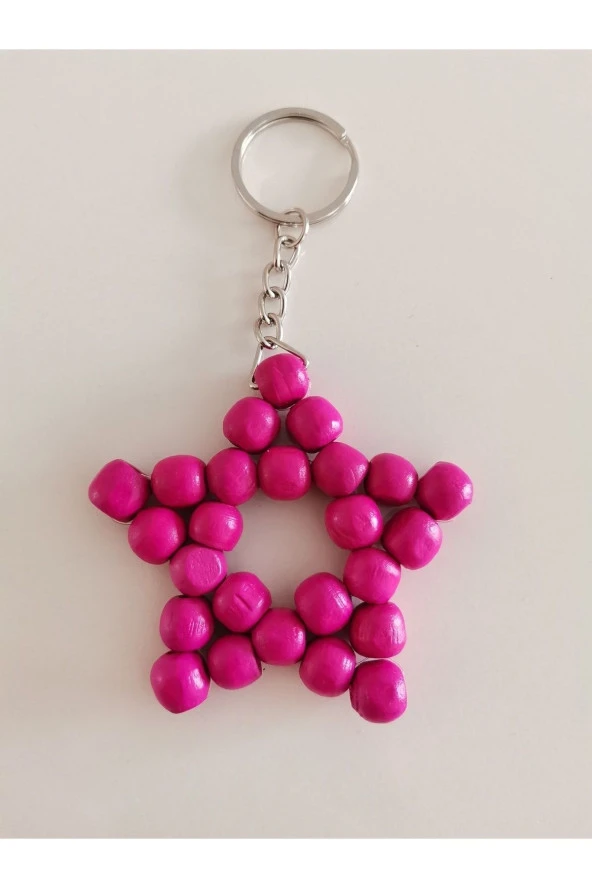 MİNİK ADIMLAR Ahşap yıldız Anahtarlık