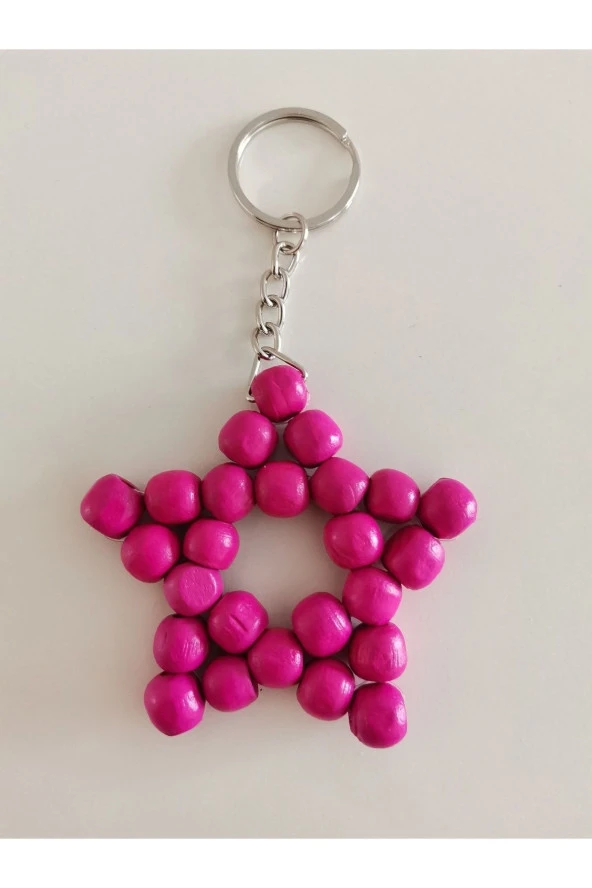 MİNİK ADIMLAR Ahşap yıldız Anahtarlık - 2