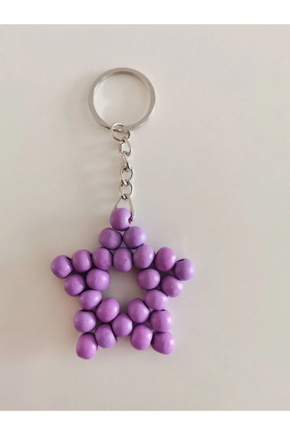 MİNİK ADIMLAR Ahşap Yıldız Anahtarlık