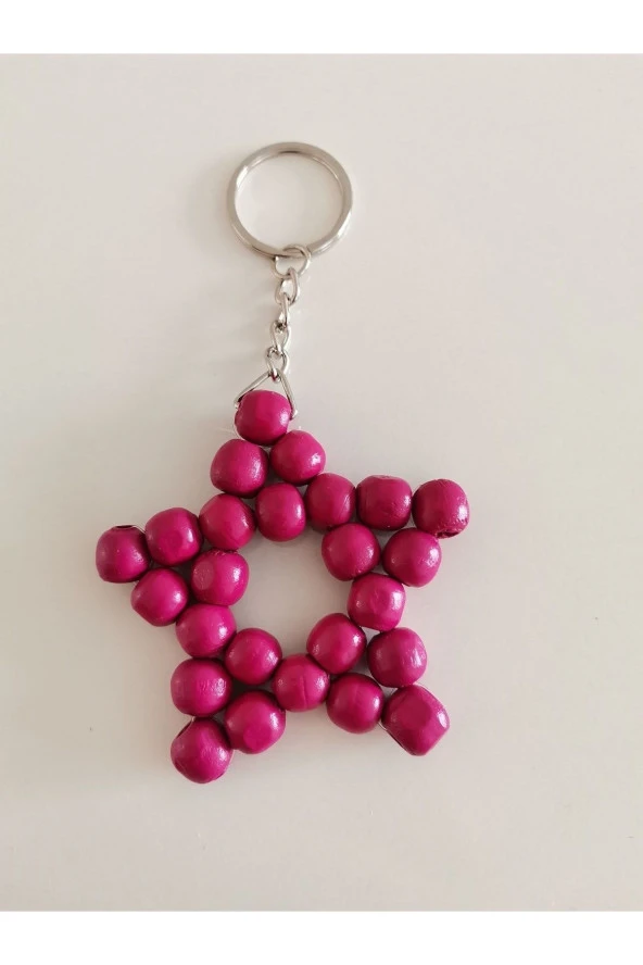 MİNİK ADIMLAR Ahşap Yıldız Anahtarlık