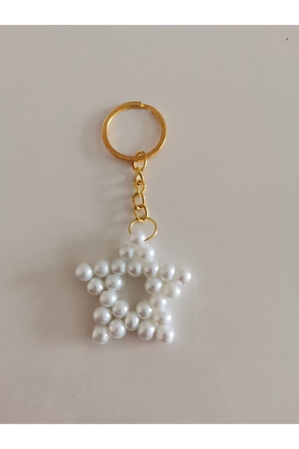 MİNİK ADIMLAR Cam İnci Yıldız Anahtarlık - 4