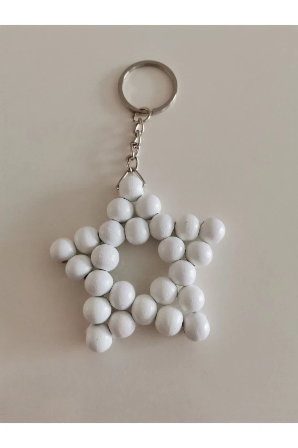 MİNİK ADIMLAR Ahşap yıldız Anahtarlık ürün görseli 1