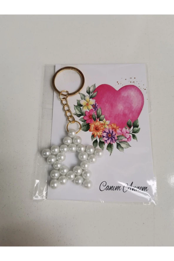 MİNİK ADIMLAR Minik Adımlar Anneler Günü Hediyeleri İnci Yıldız Anahtarlık 10 Adet - Resim 2