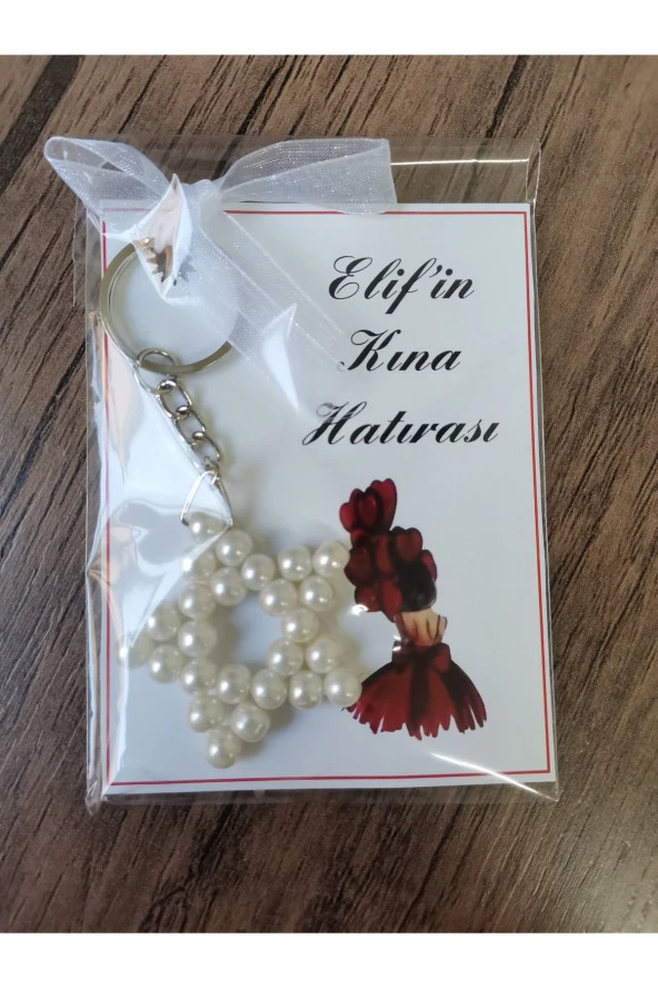 MİNİK ADIMLAR 20 Adet Cam İnci Yıldız Anahtarlık - 3