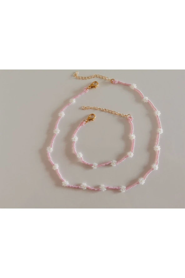 MİNİK ADIMLAR Kum Boncuk Papatya Çocuk Kolye & Bileklik - 2