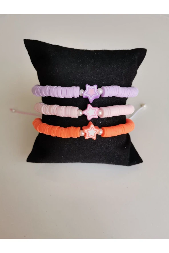 MİNİK ADIMLAR 3 ‘ Lü Fimo Boncuk Bileklik ürün görseli 1