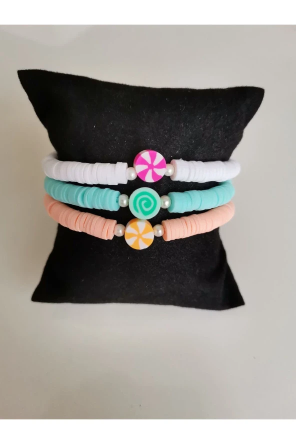 MİNİK ADIMLAR 3 ‘ Lü Fimo Boncuk Bileklik