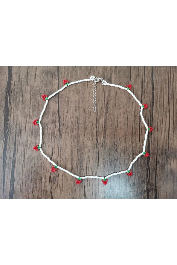 MİNİK ADIMLAR Minik Adımlar Kum Boncuk El Yapımı Üzüm Kolye