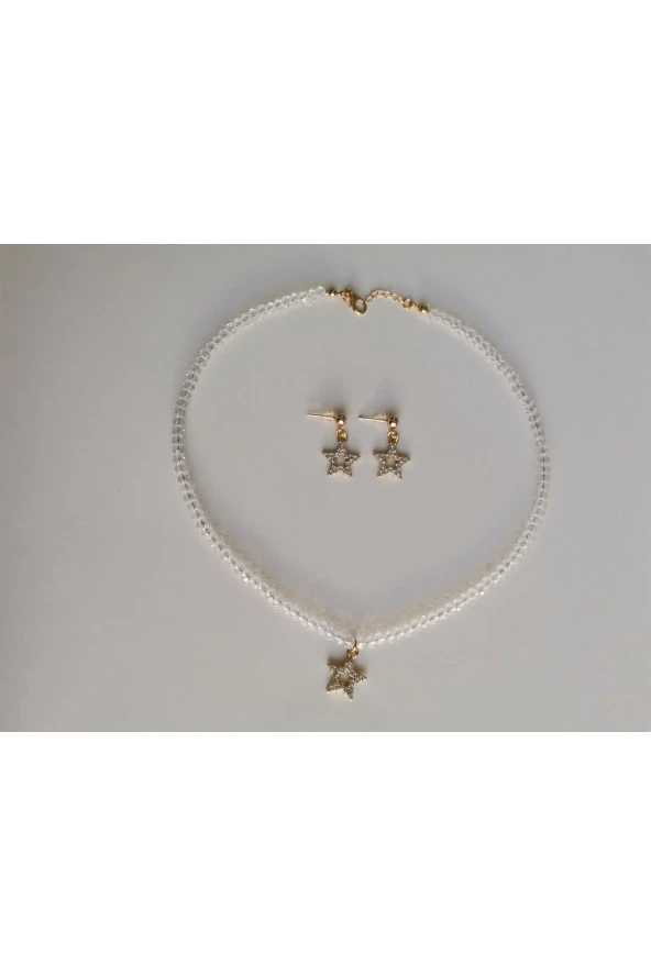 MİNİK ADIMLAR Kristal Kolye & Yıldız Küpe - 2